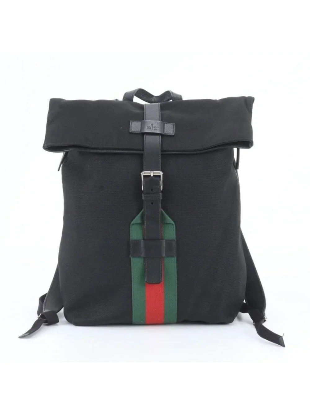 Gucci Sherry Line Leather Backpack Shoulder Bag Black